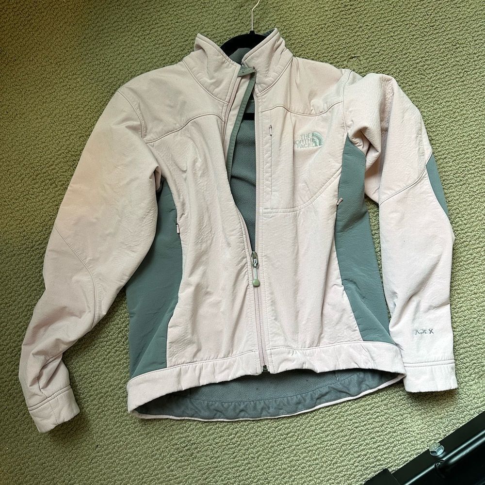 The North Face Women's Light Pink and Gray Ski Jacket